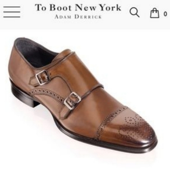 ADAM DERRICK To Boot Monk Strap Derby Oxfords men's size 9 - Picture 2 of 10